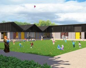 Rendering of children playing outside Grangetown馆